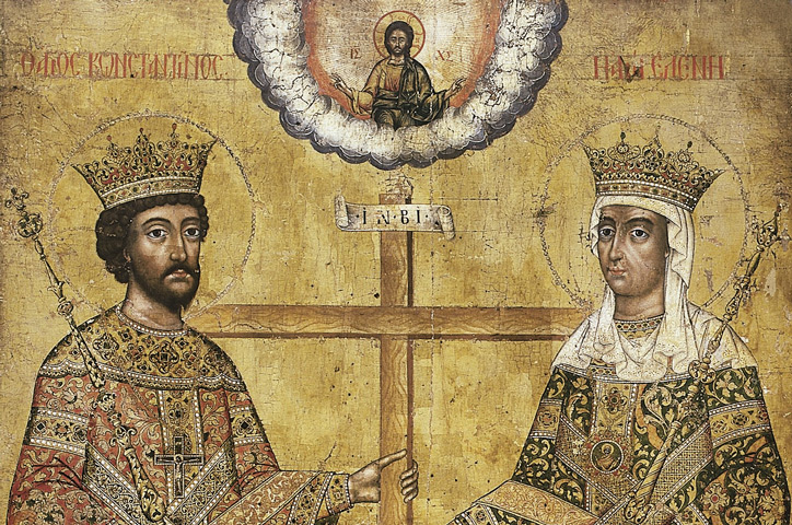 Icoană - Sfinţii Împăraţi Constantin şi Elena